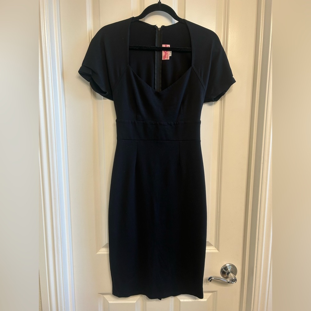Pinup Couture Black Retro Pencil Dress